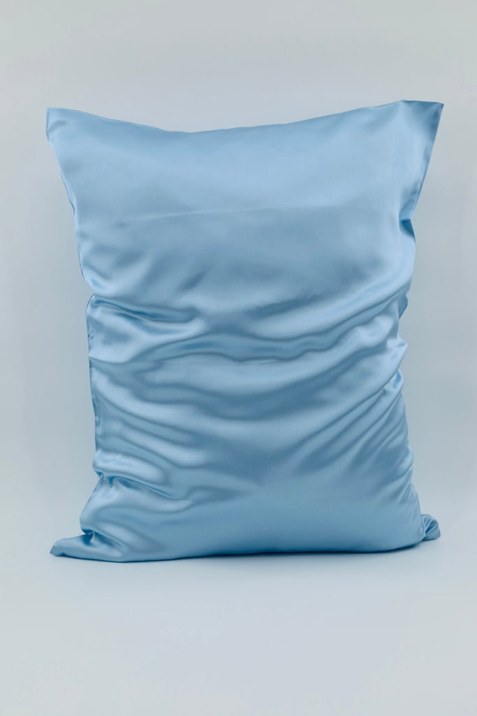 blue mulberry silk pillowcase
