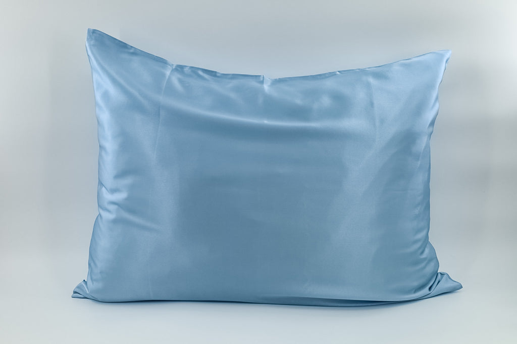 sky blue mulberry silk pillowcase